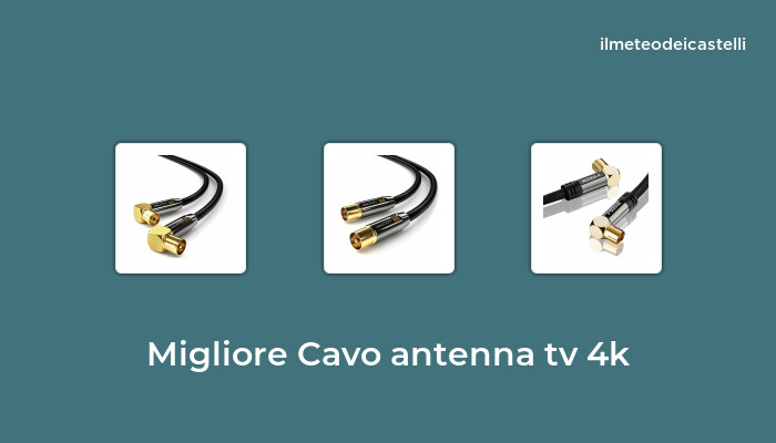 FullHD deleyCON TV Cavo antenna 12,5m HDTV 2x angolato UltraHD cavo coassiale Nero 4K Innesto antenna Spina di metallo 100dB