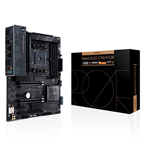 ASUS ProArt B550-CREATOR, Scheda madre AMD B550 Ryzen AM4 ATX,PCIe 4.0, 2x Thunderbolt 4 Type-C, 2x Intel 2.5Gb Ethernet, 2x M.2 con dissipatori, USB 3.2 Gen 2 e gestione avanzata della sicurezza