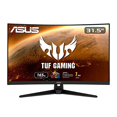 ASUS TUF Gaming VG328H1B Monitor Gaming 31.5”, FullHD (1920x1080), 165Hz, Tempo di Risposta 1ms, Adaptive e Free Sync, Flicker Free, Riduzione Luce Blu, Shadow Boost, GamePlus, Regolabile, Nero