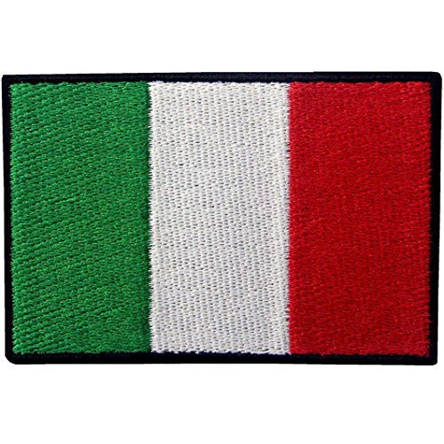 Bandiera Italiana Italiano Emblema Nazionale Termoadesiva Cucibile Ricamata Toppa