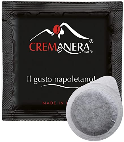 Crema Nera - 150 Cialde Caffè ESE 44MM Filtro Carta, Miscela Forte...