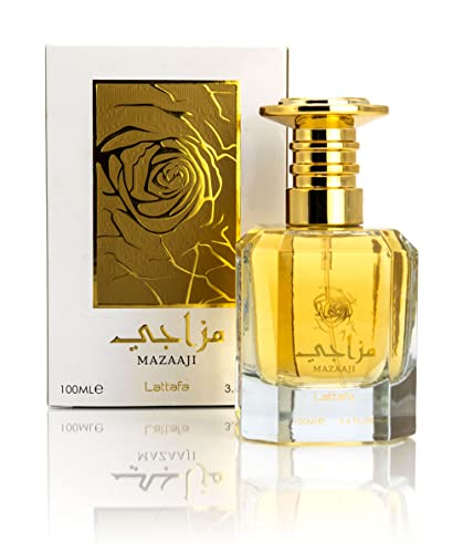 Eau de Parfum MAZAAJI 100 ml Fragranza da donna Attar Oriental di Dubai in nota araba Profumo da donna floreale, dolce-fresco, cipriato, muschio bianco²