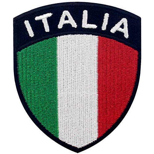 EmbTao Bandiera dello Scudo dell Italia Termoadesiva Cucibile Ricamata Toppa