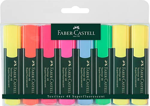 Faber-Castell 154862 Evidenziatori, Pacco Da Otto, Multicolore