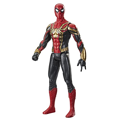 Hasbro Spider-Man - Spider-Man con armatura integrale Iron Spider; Action Figure 30 cm Titan Hero Series, Ispirata al film di Spider-Man  No Way Home , per Bambini dai 4 Anni in su
