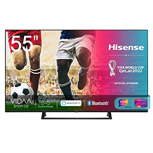 Hisense 55AE7210F, Smart TV LED Ultra HD 4K 55 , Single Stand, HDR 10+, Dolby DTS, con Alexa integrata, Tuner DVB-T2 S2 HEVC Main10 [Esclusiva Amazon - 2020]