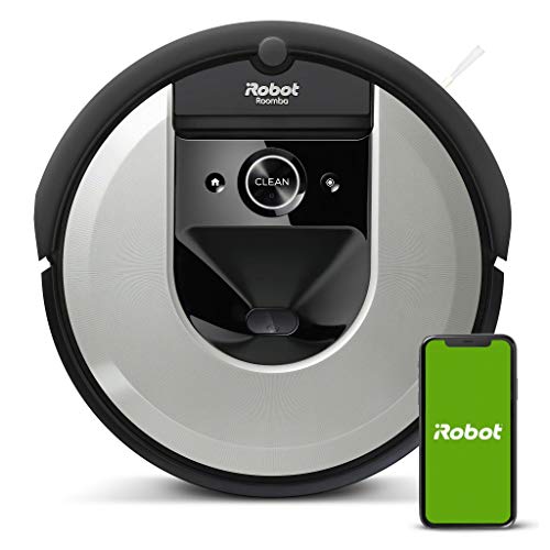 iRobot Roomba i7156 Robot Aspirapolvere, Memorizza la planimetria della tua casa, Adatto per Peli di Animali Domestici, spazzole in gomma, potente aspirazione, Wi-Fi, programmabile con App, argento