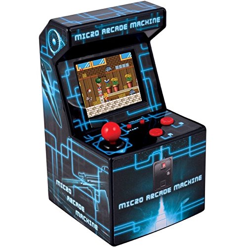 ITAL - Mini Arcade Retro   Mini Console Geek Portatile con 250 Giochi Integrati   16 Bit   Gadget Perfetto Come Regalo per Bambini E Adulti (Blu)