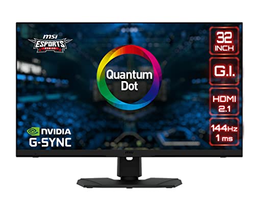Msi Optix Mpg321Ur-Qd 32“ 4K Uhd Gaming Monitor, 3840 X 2160 Ips Quantum Dot Panel, Nero, 72.71 x 25.18 x 48.22 Cm