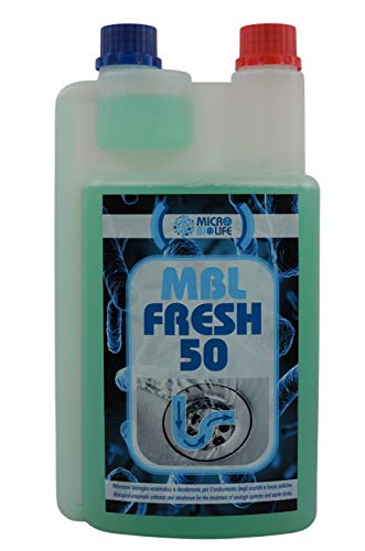MBL FRESH 50 - ml. 1000 flacone “giustadose” – Attivatore biologico con azione deodorante per il trattamento degli scarichi e fosse settiche