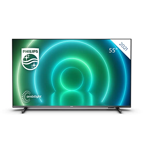 PHILIPS 55PUS7906 12 55-Pollici LED Android TV, 4K Smart TV con amb...