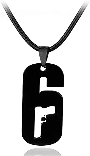PZBM Collana, A Nero 6 Pendente Tom Clancy s Rainbow Six: Siege Operators Rope C Alloy Game Jewelry