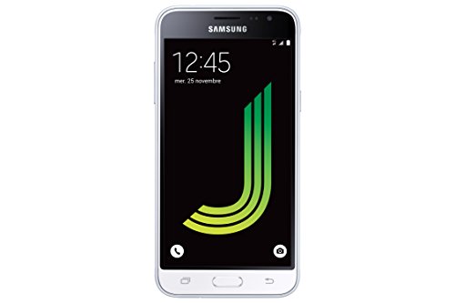 Samsung Galaxy J3(2016) Smartphone da 5  HD Super AMOLED, 1,4 GHz Quad Core, 1,5GB RAM, 8 GB ROM, 4G, 8 MP Camera, Bianco