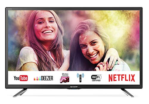 Sharp Aquos LC-24CHG6132E - 24  Smart TV HD Ready LED TV, Wi-Fi, DVB-T2 S2, 1366 x 768 Pixels, Nero, 2xHDMI 1xUSB, 2019