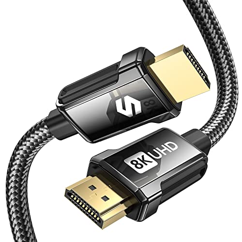 Silkland Cavo HDMI 2.1 144Hz 2M, Supporta 8K@60Hz, 4K@120Hz, 2K@240Hz, 2K@144Hz, 48Gbps, eARC, Dynamic HDR, HDCP 2.2, Dolby Atmos, DTS:X, Cavo HDMI 2.1 Compatibile con PS5, Xbox Series X, TV 8K
