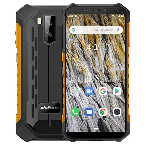 Ulefone Armor X3 Telefono Cellulari Robusto 2022 Android 9.0, 32GB ROM 5000mAh Smartphone Rugged,128GB Espandibili Fotocamera 8MP+2MP+5MP, 5,5 Pollici Cellulare Antiurto-Arancia
