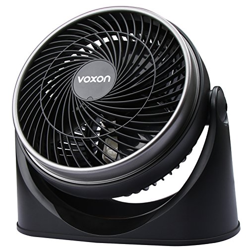VOXON Ventilatore da Tavolo, Ventilatore Portatile Silenzioso con 3 Velocità Regolabili Rotazione Angolo di 90°, Ventilatore da Parete per Ufficio, Casa, Viaggi, Campeggio