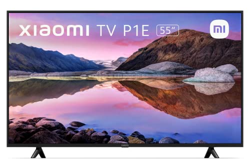 Xiaomi Smart TV P1E 55 inch (UHD, HDR 10, Triplo Sintonizzatore, Android, Netflix, Google Assistant, Bluetooth, HDMI 2.0, USB) Modello 2021, Black