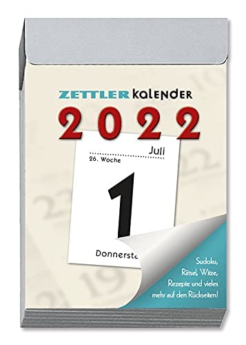 Zettler 1T 1S - Calendario giornaliero, 4 x 6 cm