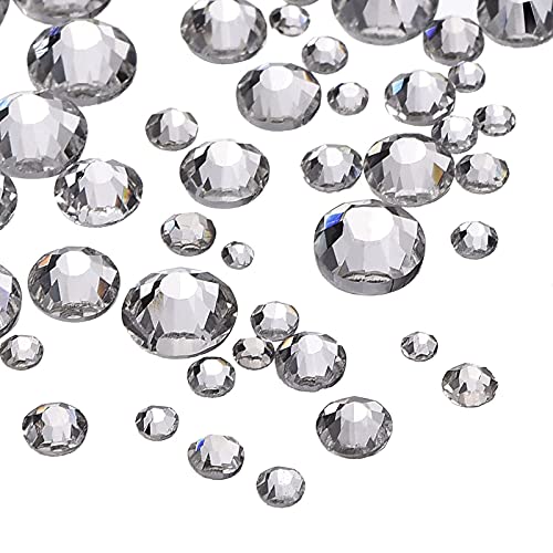 1000 Pezzi Cristallo Decorazione Cristalli Strass Rotondo 1.5 mm - 5 mm, 5 Formati