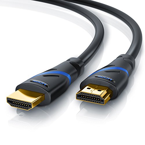 10m - Cavo HDMI 4k HDR 60Hz 2.0a b 3D Arc CEC HDCP - Contatti Dorati - Triplice Protezione - Antipiega - Compatibile per PS5 PS4 PS3 – 10 Metri