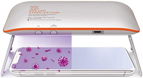 59S Sterilizzatore UV, Sterilizzatore UVC LED Portatile con 6 Lampade di Disinfezione Ultravioletta, Sterilizzazione Rapida al 99,99%