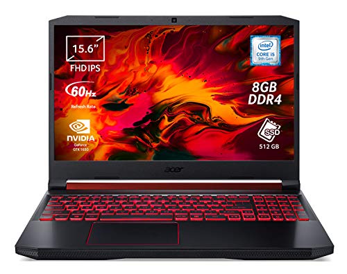 Acer Nitro 5 AN515-54-56YJ Notebook Gaming con Processore Intel Core i5-9300H, Ram 8 GB, 512 GB PCIe NVMe SSD, Display 15.6  FHD IPS LCD LED, NVIDIA GeForce GTX 1650 4 GB GDDR5, Windows 10 Home