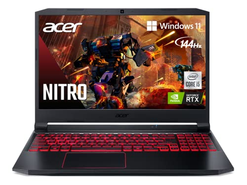 Acer Nitro 5 AN515-55-53E5 Gaming Laptop | Intel Core i5-10300H | NVIDIA GeForce RTX 3050 Laptop GPU | 15.6  FHD 144Hz IPS Display | 8GB DDR4 | 256GB NVMe SSD | Intel Wi-Fi 6 | Backlit Keyboard