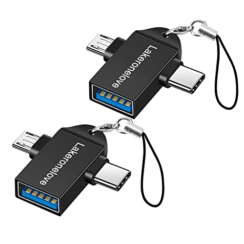 Adattatore 2 in 1 Micro USB USB-C a USB 3.0 Femmina (2 Pezzi), Adat...