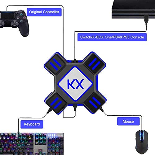 Adattatore KX Convertitore di Tastiera e Mouse per PS5, PS4, Switch...