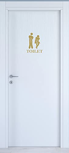 Adesivo Toilette OMINI DIVERTENTI decorazione per porta bagno ristorante water sanitari COD. I0012