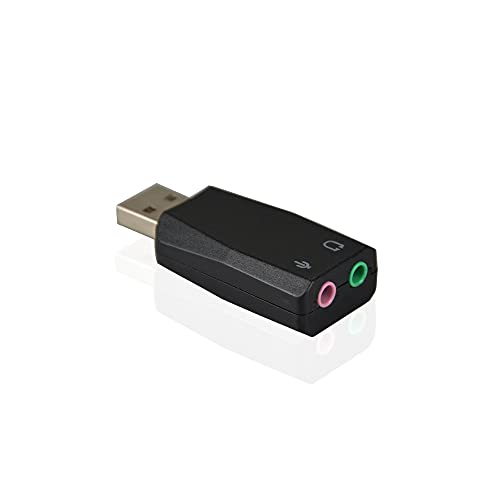 ADWITS Adattatore audio stereo 3D USB esterno con jack da 3,5 mm per cuffie con microfono per cuffie, installazione senza driver della scheda audio USB per Win Mac OS Linux PS4