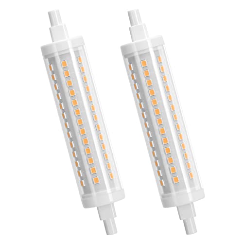 Aigostar 12W Lampadina LED R7S 118mm Lineare Bianco Calda 3000k,1200LM,Equivalenti 83W Lampada Alogena Lineare,AC 220-240V,360 Gradi - Pacco da 2