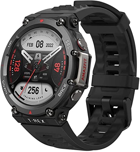 Amazfit T-Rex 2 Smartwatch Orologio Intelligente, GPS, Impermeabile 10 ATM, 150 Modalità di Sportive, Durata della Batteria di 24 Giorni, Cardiofrequenzimetro, SpO2, AMOLED da 1.39