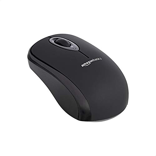 Amazon Basics - Mouse senza fili per computer, con microricevitore, nero