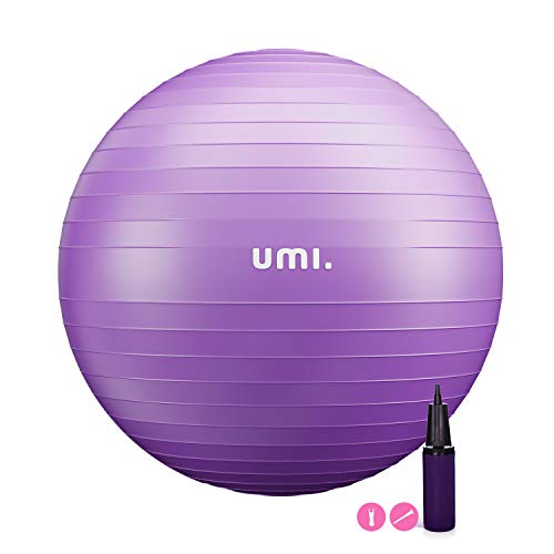 Amazon Brand - Umi - Palla Fitness con Pompa 65cm 75cm Anti-Scoppio Palla Svizzero Palla per Yoga Pilates Esercizi Casa Palestra