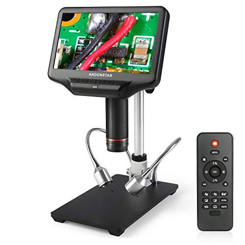 Andonstar AD407 3D HDMI Saldatura Microscopio Digitale con 4MP UHD e 7  Schermo LCD Regolabile USB Video Microscopi per Telefono Riparazione SMT SMD FAI DA TE