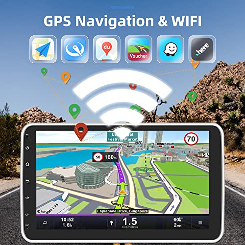 Android 10.0 Autoradio 1 DIN con GPS Navi WIFI Bluetooth FM RDS Rad...
