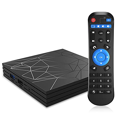 Android 9.0 TV BOX, Allwinner H6 Quad-Core 2GB RAM 16GB ROM TV Box with 2.4 GHz WIFI 100M Ethernet 3D 6K DLNA
