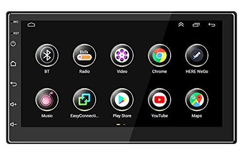 ANKEWAY 7 Pollici [2G+16G] Android Autoradio 2 DIN con RDS+FM+GPS Navigazione HiFi+WiFi+Bluetooth, Sistema Multimediale Digitale Internet Touch Screen da 1080P HD per Auto(2 DIN DC-12V)