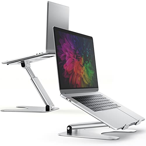 APMIEK Supporto per Laptop Alluminio Regolabile & Pieghevole & Raffreddamento Supporto PC Portatile per MacBook Air PRO, Dell, XPS, HP, Lenovo 10-17 Pollici Computer Portatili e Tablet