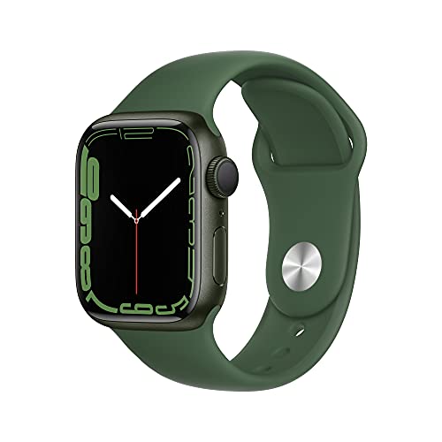 Apple Watch Series 7 (GPS) Cassa 41 mm in alluminio verde con Cinturino Sport color trifoglio - Regular