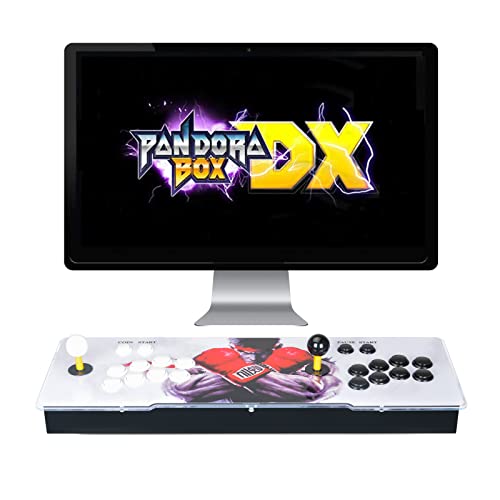 ARCADORA 3A 8-Pulsante Pandora Box DX Home Arcade Console 5000 in 1, Supporta Fino a 4 Giocatori, Supporto per Aggiungere Giochi, Salvataggio Progresso Giochi, Ricerca Gioco Accurata, 720P HD