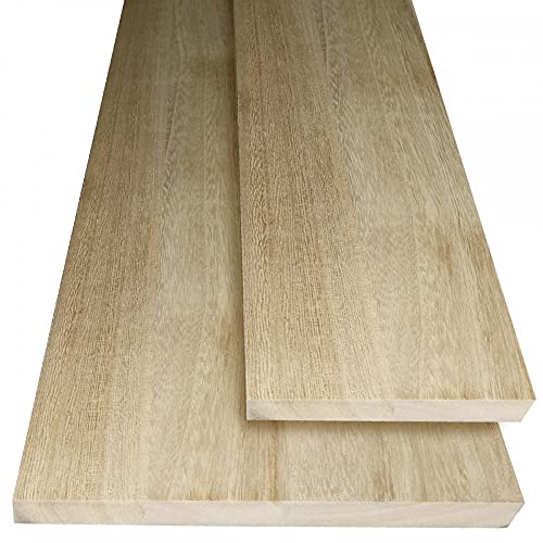 Assi in legno massello light wood levigato ultraleggero e resistente, misura 203x20x2 cm di spessore