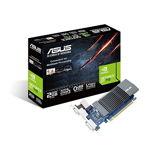 ASUS GT710-SL-2GD5 GeForce GT 710 DDR5 Scheda grafica da 2 GB con raffreddamento passivo 0 dB efficiente, PCI-Express x16