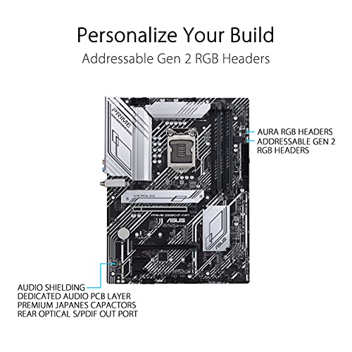 ASUS PRIME Z590-P WI-FI, Scheda madre Intel Z590 ATX con PCIe 4.0, ...
