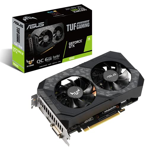 ASUS TUF Gaming GeForce GTX 1660 OC Edition 6 GB GDDR5, Scheda Video Gaming, Dissipatore TUF Biventola per Gaming FullHD