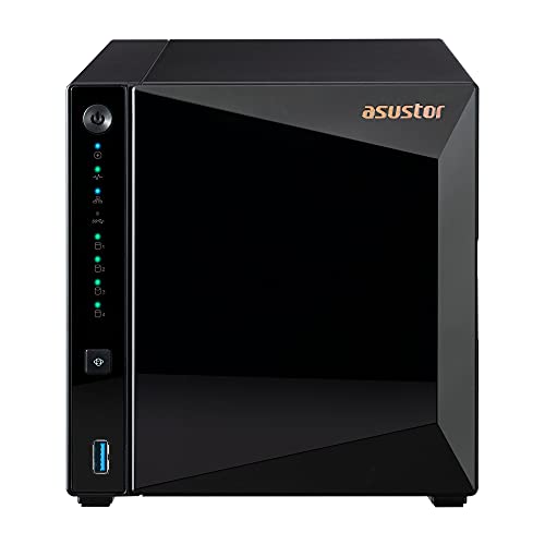 Asustor Drivestor 4 Pro AS3304T 4 Bay NAS Server - Alloggiamento di archiviazione di rete, Quad Core 1.4 Ghz, 2,5 GbE, 2 GB DDR4