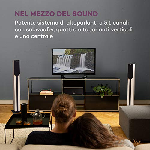 AUNA Areal Elegance - Home Theater 5.1, Impianto Surround a 5.1 Can...
