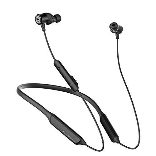 Auricolari Bluetooth 5.0 con Doppio Altoparlante, SoundPEATS Force Pro Cuffie Bluetooth con Archetto in-ear per Sport Microfono Integrato, 22 ore di Riproduzione APTX-HD Cancellazione del Rumore